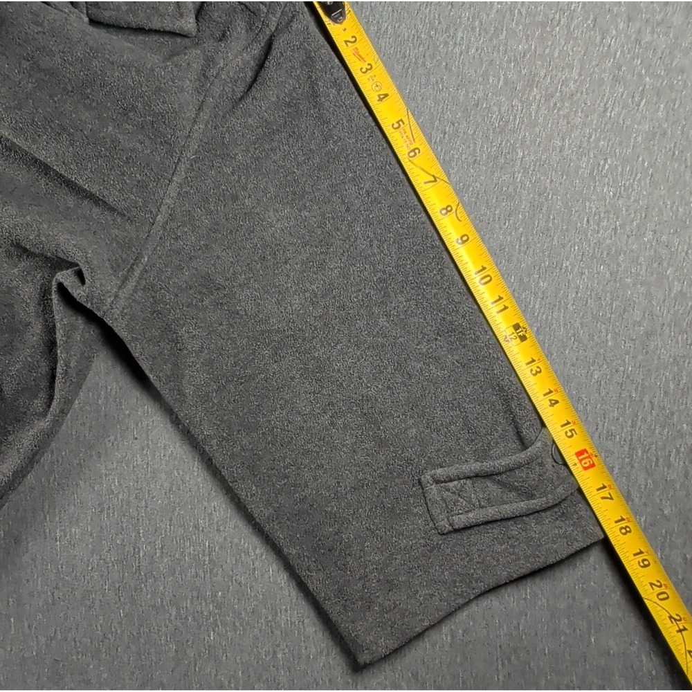 Boxy 90s Fleece Shacket w/ Pockets Gray Sz Medium Grunge Gorpcore Giordano Vtg - Picture 6 of 9